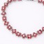 Fresh Red Diamond Decorated Clover Shape Design Zircon Crystal Bracelets