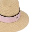 Personal beige letter M decorated simple design twine Sun Hats