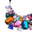 Friendship multicolor geometrical gemstone pendant design