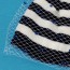 Trendy Navy+white Stripe Pattern Decorated Knitting Cap
