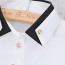 Childrens White Double Layer Collar Shirt Shape Design