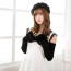 Fashion Dark Gray Pure Color Decorated Long Gloves