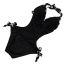 Fine Black & White Siamese Stitching Simple Design Spandex Monokini