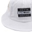 Trendy White Pure Color Decorated Fisherman Hat