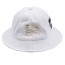 Trendy White Pure Color Decorated Fisherman Hat