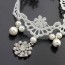 Unusual white pearls decorated lace design alloy Fashion Anklets