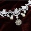 Unusual white pearls decorated lace design alloy Fashion Anklets