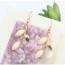 Executive Beige Leaf Shape Decorated Simple Design Alloy Korean Earrings