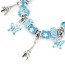 Costume Blue Beads Decorated Eiffel Tower & Butterfly Shape Design