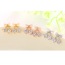 Sweet Champagne Gold Diamond Decorated Bowknot Shape Design  Cuprum Fashion earrings