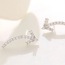Delicate Silver Color Diamond Decorated Arrow Shape Design  Cuprum Fashion earrings