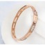 Upscale Rose Gold & Multicolor Diamond Decorated Hollow Out Design  Alloy Crystal Bracelets