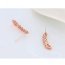 Bardian Rose Gold Lips Decorated Simple Design(anti-allergy) Cuprum Stud Earrings