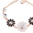 Sweet White+black Flower Decorated Simple Design  Alloy Fashion Bracelets
