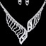 Bling White Diamond Decorated Leaf Shape Design  Alloy Jewelry Sets