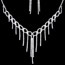 Bling White Diamond Decorated Tassel Design Alloy Jewelry Sets