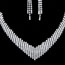Bling White Diamond Decorated V Shape Design  Alloy Jewelry Sets