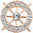Charming Gold Color Diamond Decorated Anchor Shape Design  Alloy Korean Brooches