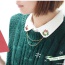 Sweet Green Bowknot Decorated Asymmetry Design Alloy Korean Brooches