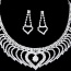 Elegant Silver Color Heart Shape Pendant Decorated Double Layer Design