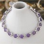 Fashion Purple Diamond Decorated Simple Design  Cuprum Fashion Bracelets