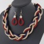 Fashion Red Metal Chain Weave Simple Design