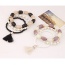 Fashion Black Tassel&beads Decorated Multilayer Design