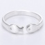 Sweet Silver Color Double Fish Shape Decorated Open Design  Cuprum Korean Rings