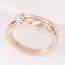Personality Gold Color Heart Shape Decorated Simple Design  Alloy Korean Rings