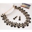Fashion Black Irregular Geometrical Diamond Decorated Collar Shape Design