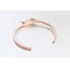 Exquisite Rose Gold+white Oval Shape Diamond Decorated Open Design  Alloy Crystal Bracelets