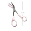 Fashion Pink Candy Color Simple Design With Comb Eyebrow Scissors