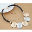 Fashion Silver+gold Color Oval Shape Decorated Multilayer Design