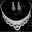 Fashion White Diamond Decorated Waterdrop Shape Hollow Out Design