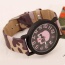 Personality Pink Skull Pattern Decorated Round Case Design  Alloy Ladies Watches
