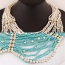 Fashion White Bead Decorated Necklace
