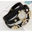 Fashion Red Palm Shape Decorated Multilayer Design Alloy Ladies Watches