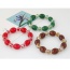 Sweet Red Oval Beads Decorated Simple Design Rhinestone Korean Fashion Bracelet