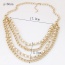 Fashion Silver Color Multilayer Chains Decorated Simple Design Alloy Chains