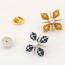 Exquisite
 Gold Color Diamond Decorated Flower Shape Design Alloy Korean Brooches