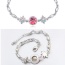 Luxurious Tanzanite Diamond Decorated Simple Design Alloy Crystal Bracelets