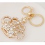 Fashion Gold Colour Diamond Decorated Crown Shape Design Alloy Fashion Keychain