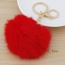 Fashion Red Fur Ball Pendant Decorated Simple Design