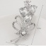 Fashion White Diamond Decorated Simple Design Alloy Korean Brooches