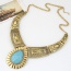 Exaggerate Gold Color Waterdrop Shape Beads Decorated Simple Design