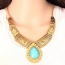 Exaggerate Gold Color Waterdrop Shape Beads Decorated Simple Design
