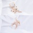 Fashion Pink Diamond Decorated Tulip Shape Design Alloy Korean Brooches