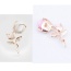 Fashion Pink Diamond Decorated Tulip Shape Design Alloy Korean Brooches