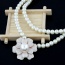 Fashion Beige Flower Pendant Decorated Double Layer Design
