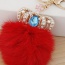 Fashion Red Crown&fuzzy Ball Decorated Simple Design Alloy Fashion Keychain
